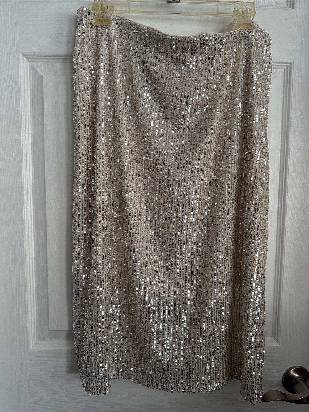 Vince Camuto Champagne Sequin Midi Skirt